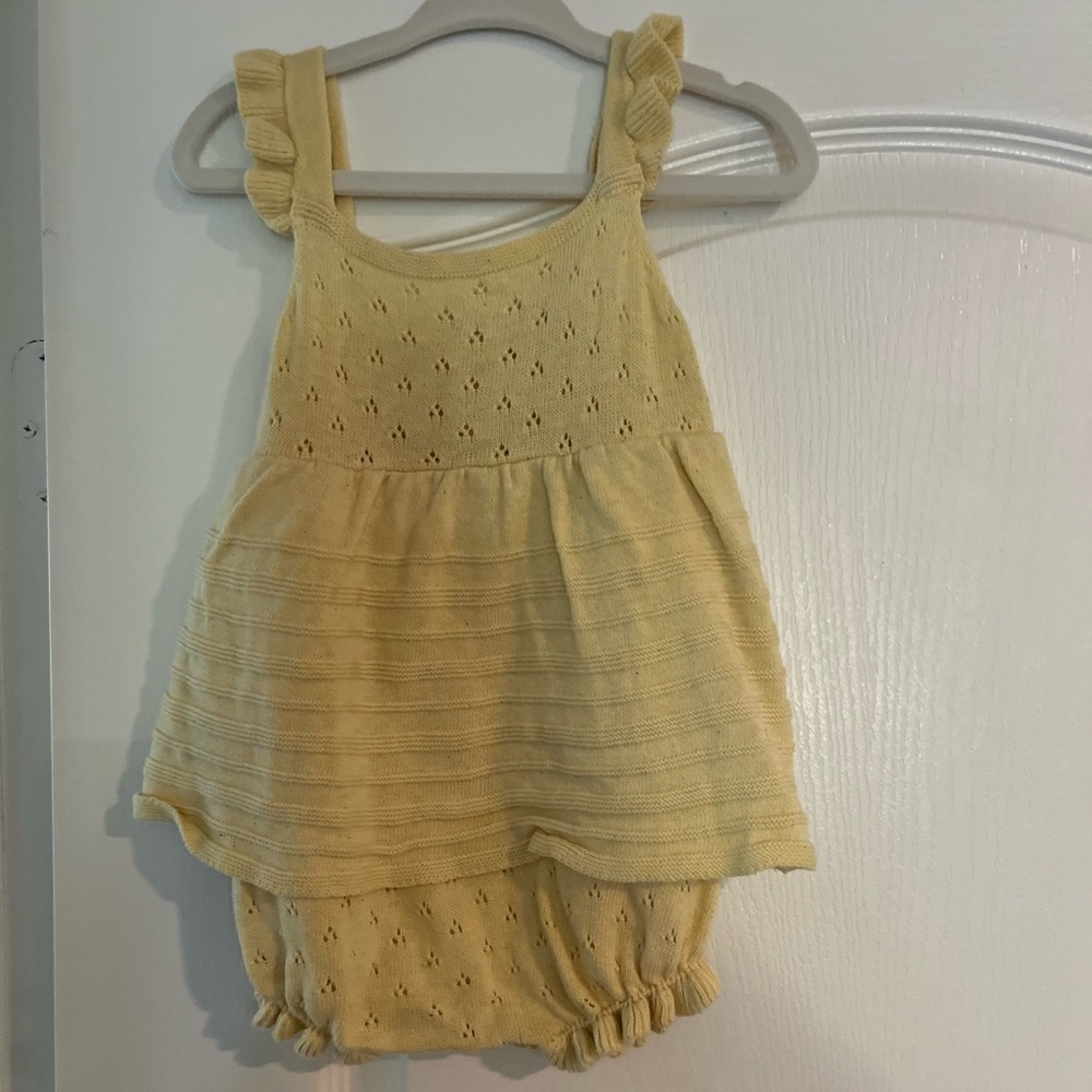 Yellow Knit Romper